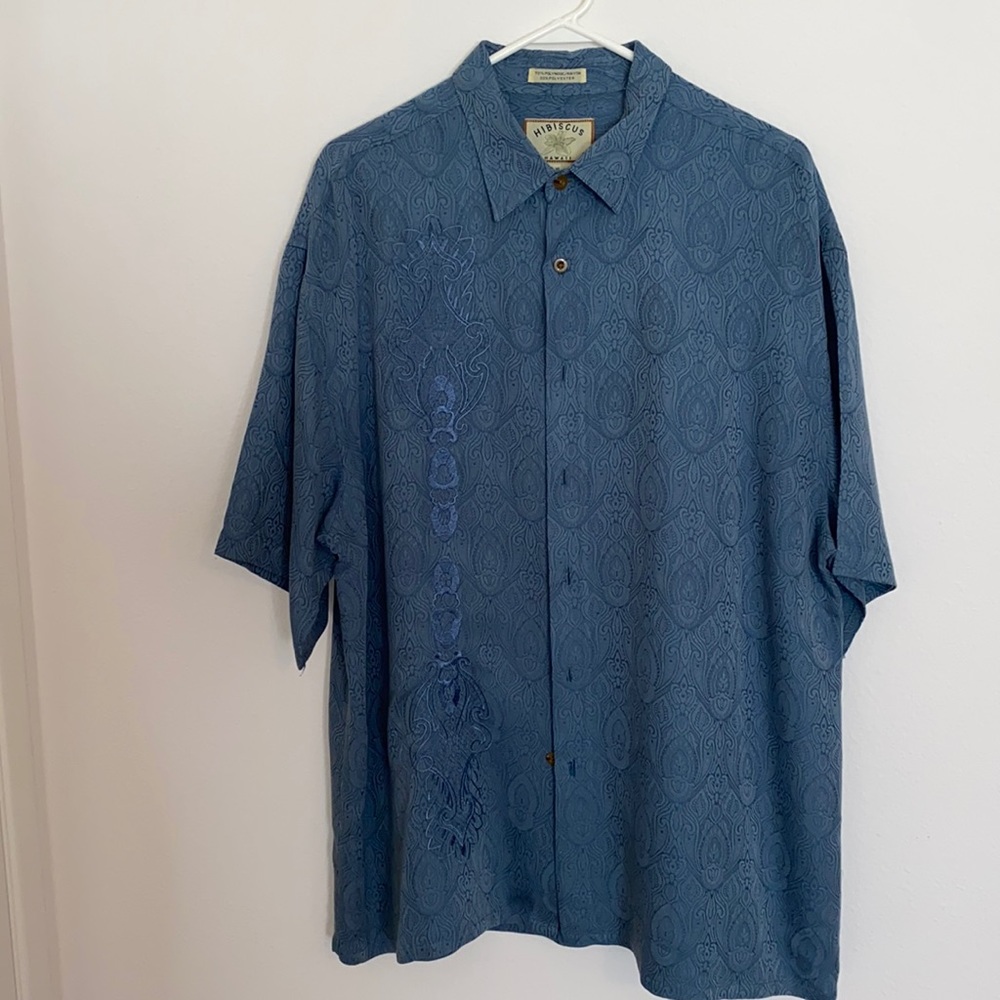 Hibiscus Hawaii short sleeve Hawaiian shirt, XL